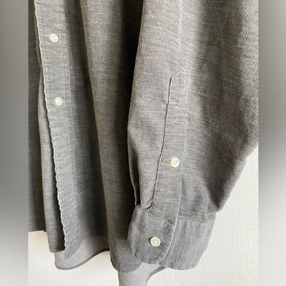 Ralph Lauren Corduroy Blake Button down Shirt Gray Size XL 90s Y2K Preppy - Picture 5 of 6